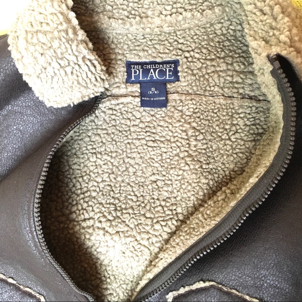 NWOT Faux-Leather Style Polyester Jacket for Boys